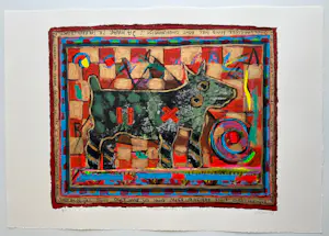 Eric Toebosch - handgesigneerde zeefdruk | 'Ongevaarlijke hond'| 1993 kopen? Bied vanaf 20!