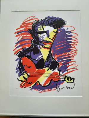 Herman Brood - Zeefdruk - Elvis kopen? Bied vanaf 275!