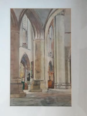 Henri Savrij - Interieur St Bavo kerk Haarlem kopen? Bied vanaf 49!