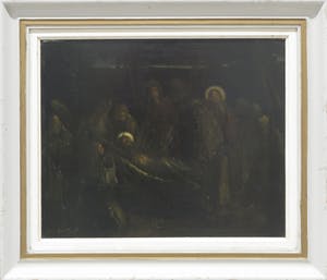 Henri van Daalhoff - Olieverf op paneel, Kruisafname - Ingelijst kopen? Bied vanaf 150!