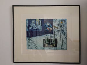 Michel van Overbeeke - Communicatie I - ets/aquatint - ingelijst kopen? Bied vanaf 89!