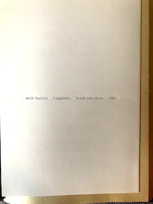Wolf Kahlen - "Ephemere Stucke" - Bijzonder Object, Boek kaufen? Bieten Sie von 40!