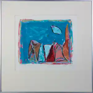 Piet Warffemius - Zeefdruk op papier, The little princes - Ingelijst verkauft für € 35!