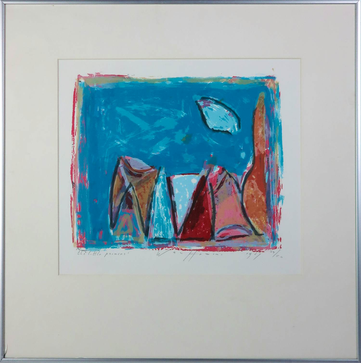 Piet Warffemius - Zeefdruk op papier, The little princes - Ingelijst kopen? Bied vanaf 35!