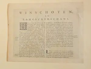 Joan Blaeu - Langakkerschans, Nieuweschans J. Blaeu Oude Gravure 1649 kopen? Bied vanaf 25!