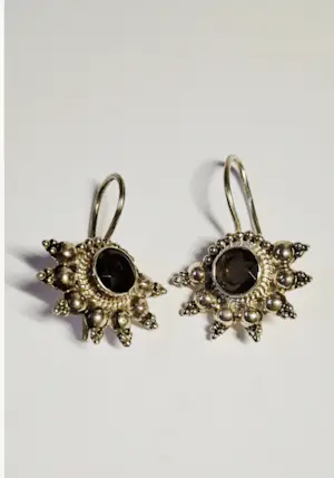 Nieuwe zilveren Oorbellen met gefacetteerde rookkwarts: kopen? Bied vanaf 60!