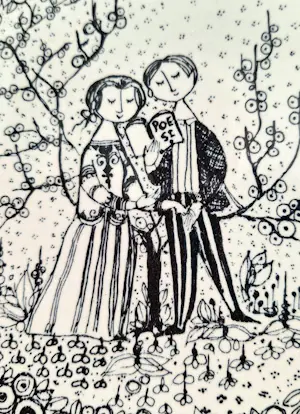 Bjorn Wiinblad - Nymølle , Wandbord (2) - Porselein - Lente en zomer kopen? Bied vanaf 59!