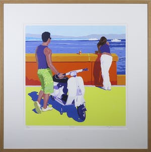 Marco Kooiman - Zeefdruk, Riviera - Ingelijst kopen? Bied vanaf 40!