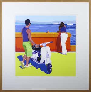 Marco Kooiman - Zeefdruk, Riviera - Ingelijst verkocht voor € 40!