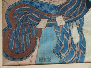 Niet of onleesbaar gesigneerd - Aquarel , “Vrouw wast haar voeten” - ingelijst kopen? Bied vanaf 1!