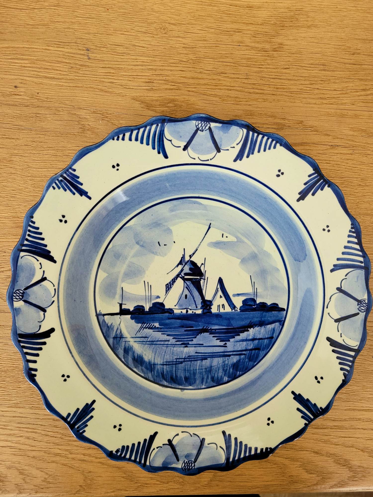 Heinen Delfts Blauw Handpainted Delfts Blauw Aardewerk Wandbord Kopen 