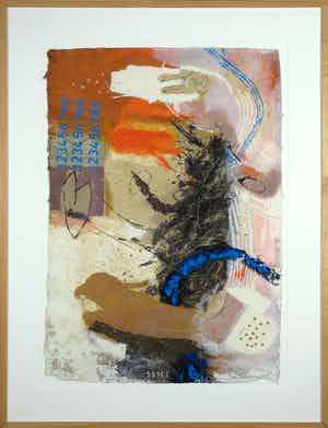 Mohamed Quraish - Zeefdruk, Zonder titel 1 - Ingelijst (Groot) verkocht voor € 50!