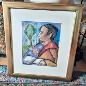 Henk Schuurman - Aquarell Zeichnung Pastellkreide Bütten Herren Porträt signiert Größe 58 x 48 cm kopen? Bied vanaf 140!