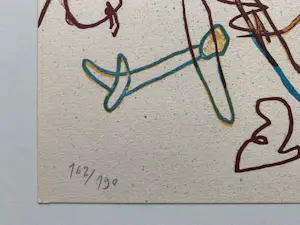 AcheterJan Voss - handgesigneerde kleurenlitho | 'Sans titre' | 1978 (Prent 190 Serie 12A)? Enchérissez de 65!