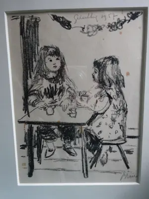 Henk Broer - Handgedrukte wenskaart: Gelukkig 1957 kopen? Bied vanaf 50!