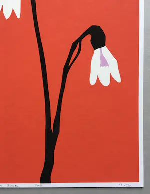 Wouter van Riessen - zeefdruk ‘Sneeuwklokjes’ - 2007 kopen? Bied vanaf 50!