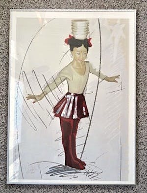 Nico Vrielink - Circusmeisje balancerend met borden kopen? Bied vanaf 1!