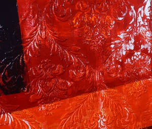 Karin Vermeer - Gemengde techniek op doek, Z.T. Abstract rood (Groot) kopen? Bied vanaf 50!