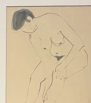 Corneille - Inkttekening uit 1942: Staand naakt - De toilet kopen? Bied vanaf 1500!