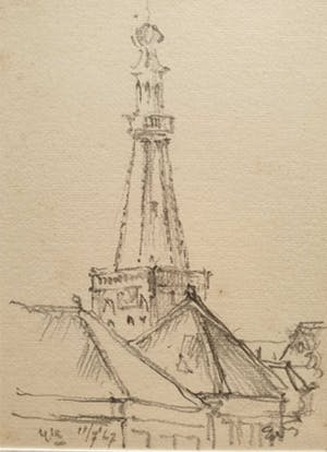 Hendrikus IJkelenstam - Urk - vuurtoren en kerkje kopen? Bied vanaf 20!