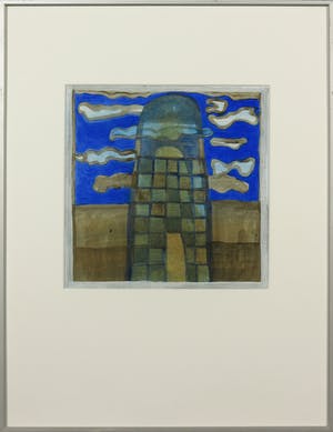 Niet of onleesbaar gesigneerd - Gouache, Zonder titel - Ingelijst kopen? Bied vanaf 10!