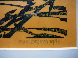 Saul Belem - Geen titel -houtdruk 1983- kopen? Bied vanaf 50!