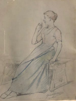 Gerard Portielje - Dame op bankje kopen? Bied vanaf 150!