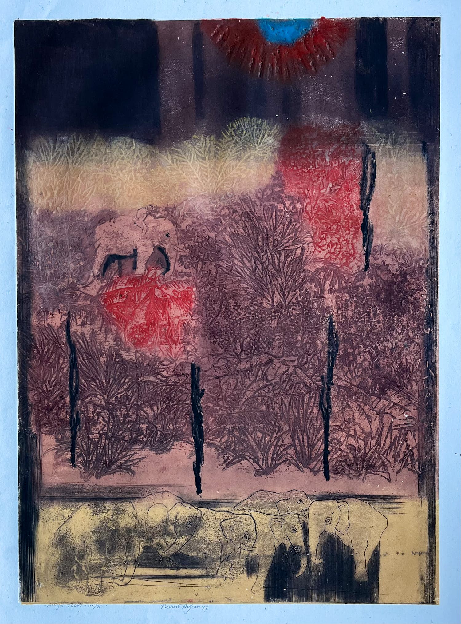 Ru van Rossem - "Jungle Tocht" - Gesigneerd werk - 1997 - 15/35 - Kleine oplage verkocht voor € 165!