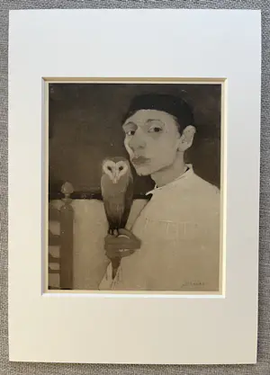 Jan Mankes - Originele Heliogravure - Zelfportret met Uil 1923 kopen? Bied vanaf 150!