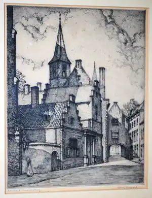 Louis Heijmans - Koorkerk Middelburg - ets verkocht voor € 50!