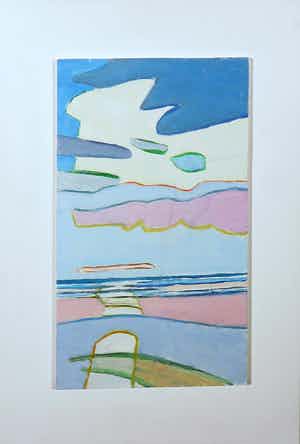 Paul Overhaus - Acryl op board, Zonder titel - Ingelijst verkocht voor € 60!