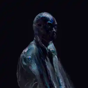 Sam Drukker - Black man, olieverf op doek vendu pour 2300€ !