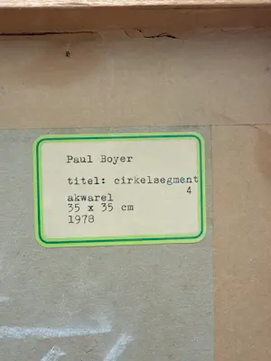 AcheterPaul Boyer - Cirkelsegment 4? Enchérissez de 25!