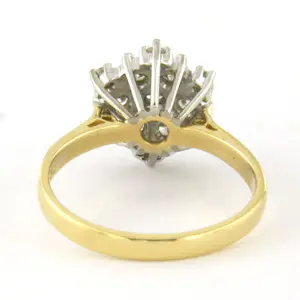 18k bicolour gouden ring met briljant geslepen diamant tot. 0.60ct – F/G - VS/SI kopen? Bied vanaf 760!