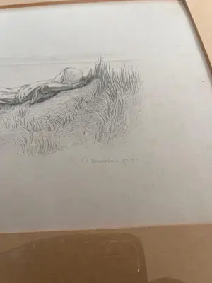 Jozef Israëls - Meisje liggend op de duin kopen? Bied vanaf 75!