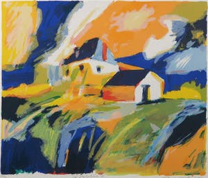 Willem Brauck - Zeefdruk, La Vallée - Ingelijst kopen? Bied vanaf 35!