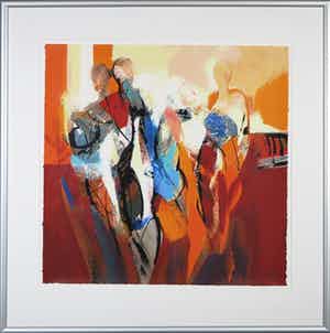 Peter Meijer - Zeefdruk, Afscheid - Ingelijst verkocht voor € 50!