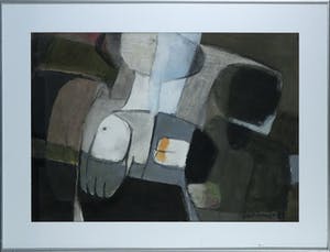 Jos Schimmer - Gouache op papier, Nadagen II - Ingelijst kopen? Bied vanaf 100!