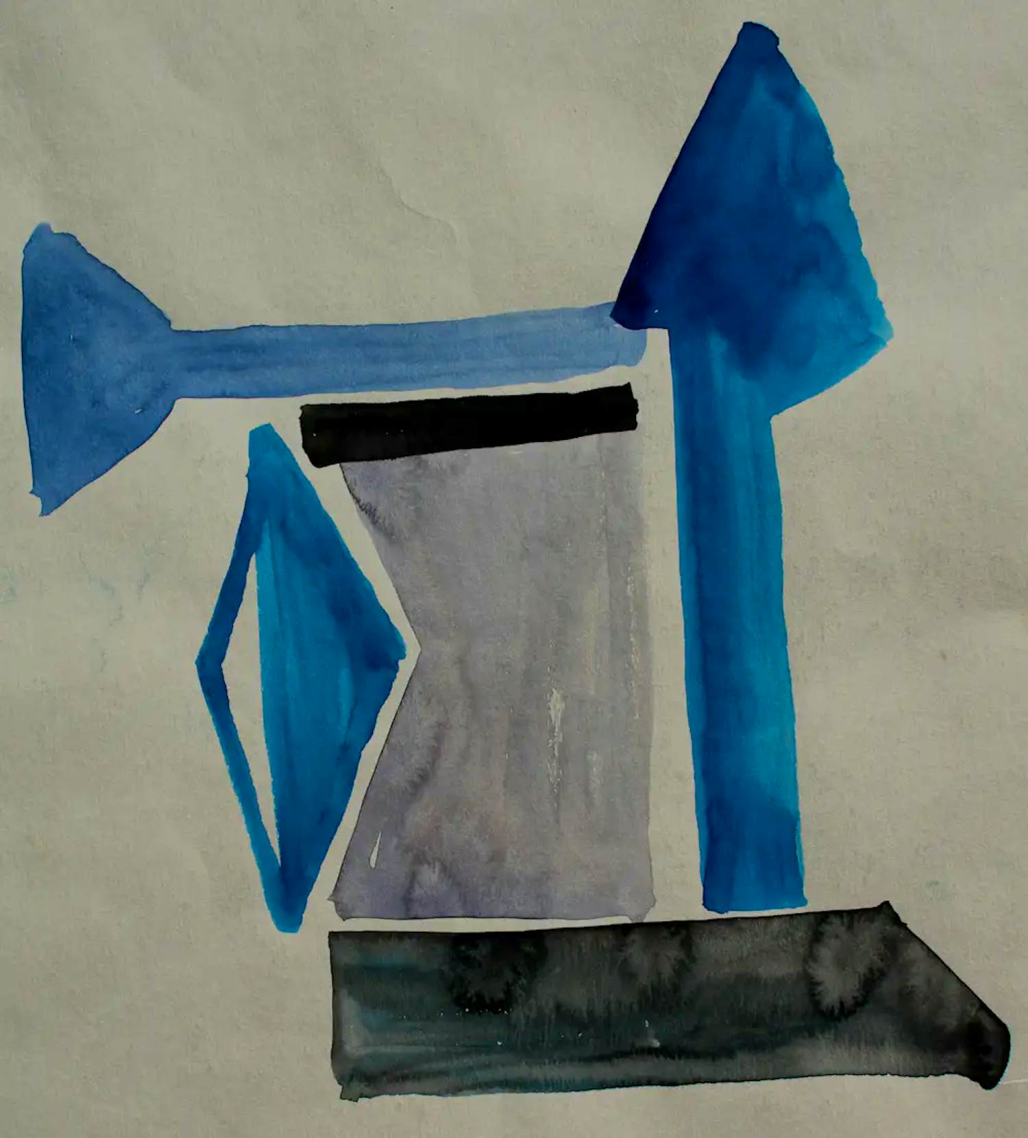 Theo Kuijpers - Aquarel: abstracte compositie - 1992 kopen? Bied vanaf 150!