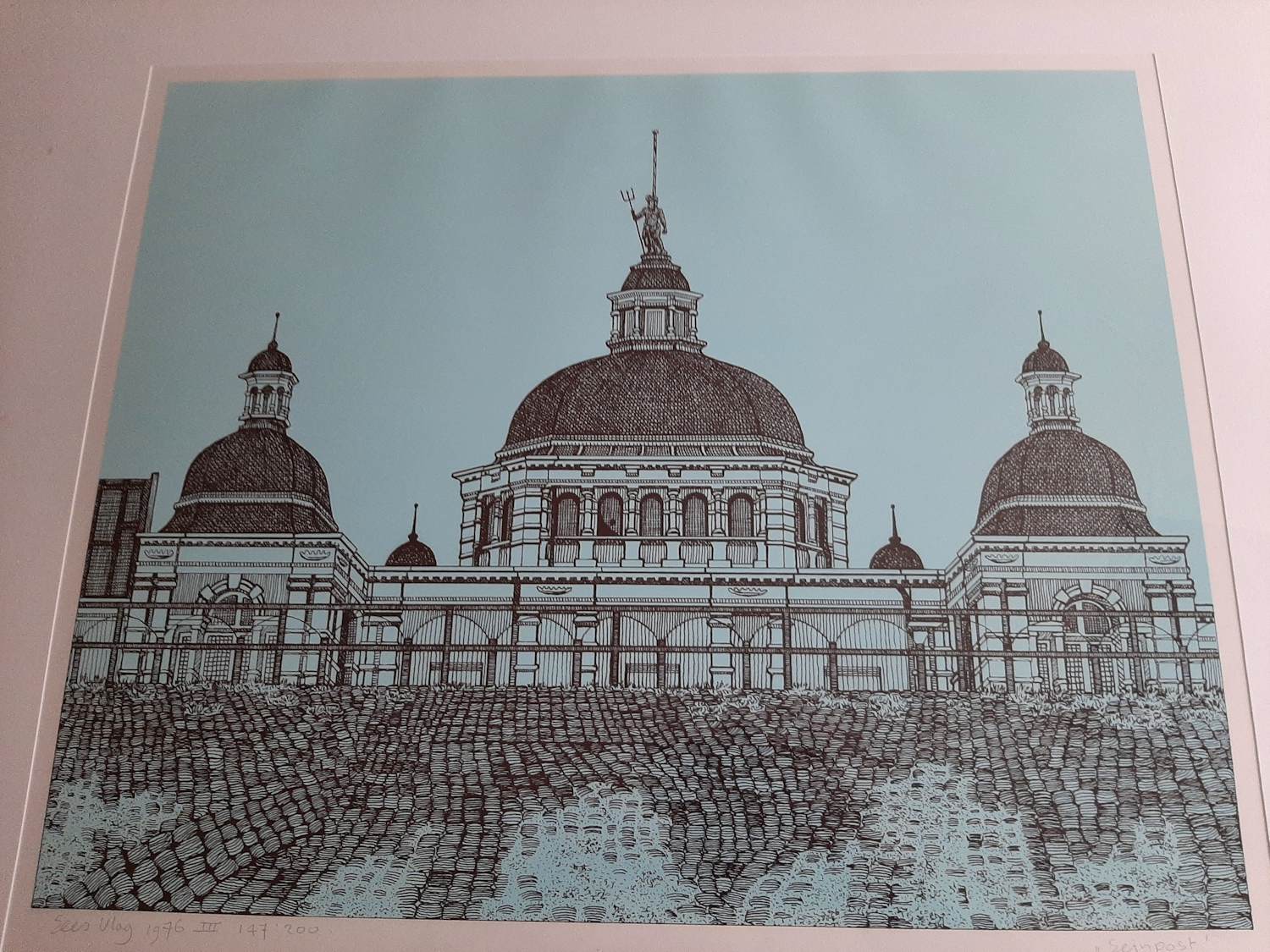 Sees Vlag - Zeefdruk: Scheveningen - Seinpost - 1976 kopen? Bied vanaf 70!