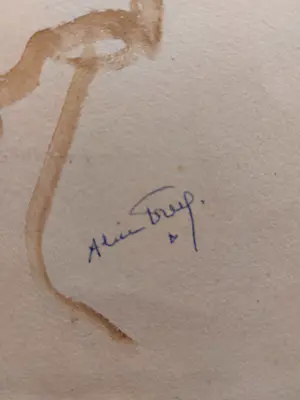 Alice Frey - aquarel op papier, gesigneerd en ingelijst kopen? Bied vanaf 90!