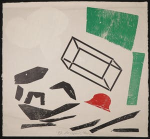 Carel Visser - Houtsnede op geschept papier, Zonder titel kopen? Bied vanaf 100!