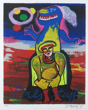 Corneille - Zeefdruk, Falstaff - Ingelijst kopen? Bied vanaf 200!