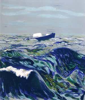 Marian Plug - ‘s Zondags: aan zee - Ahold 'Het Dagelijks Leven' - kunstwerknummer 33 verkocht voor € 45!