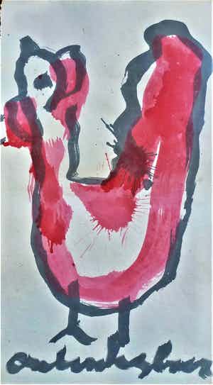 Anton Heyboer - De oervogel . verkocht voor € 250!