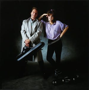 Paul Huf - Foto, Saxofonisten Hans en Candy Dulfer - Ingelijst kopen? Bied vanaf 80!