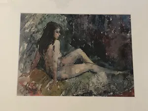 Jan van der Veer - Ruggelings zittend naakt in dromerige setting kopen? Bied vanaf 115!