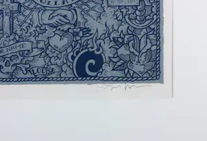 Henk Schiffmacher - Zeefdruk op papier, Homeward (zilver) - Ingelijst kopen? Bied vanaf 100!