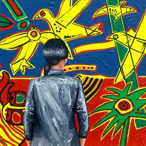 Gerard Boersma - Vol d' Oiseaux (Vrouw kijkend naar schilderij van Corneille) verkocht voor € 100!