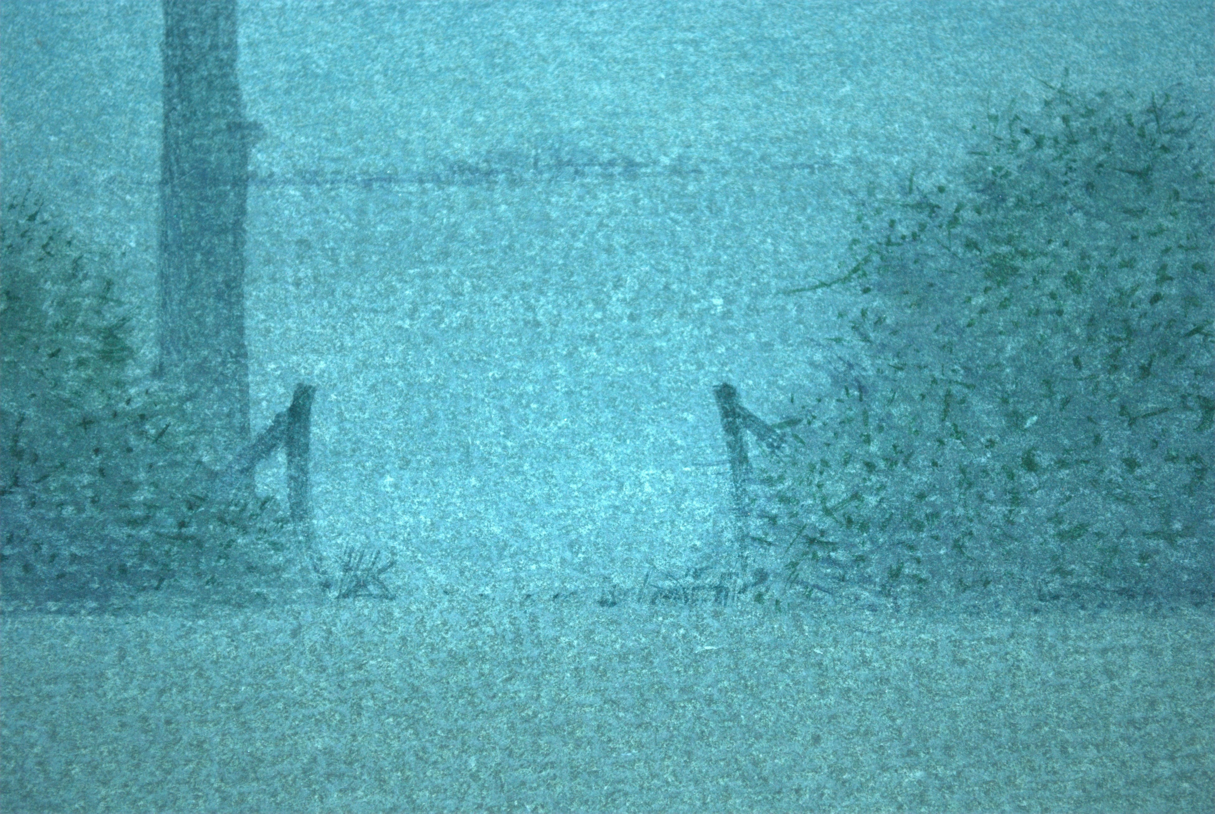 Denkor - nevelig landschap aquarel kopen? Bied vanaf 55!